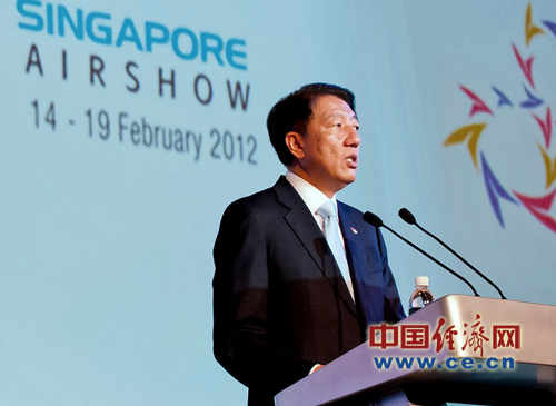 新加坡副總理張志賢在航展開(kāi)幕式上致辭